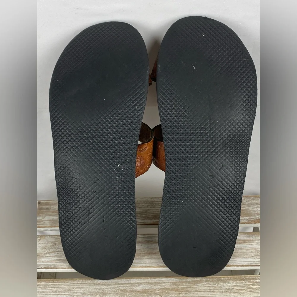 Men’s leather slip on sandals size 11.